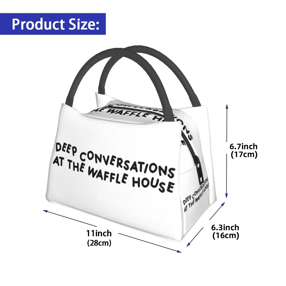 Waffle House Jonas Brothers Insulated Lunch Bag for Women Kids Leakproof Food Boxes Thermal Lunch Box Tote