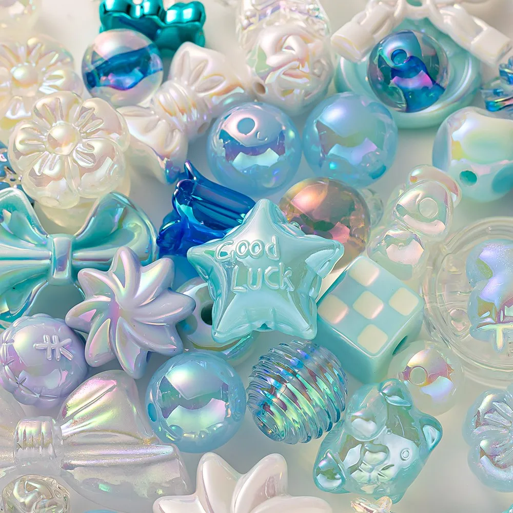 

20/50g Y2K Acrylic Mixed Bowknot Beads Star Heart Butterfly Spacer Bead For DIY Jewelry Making Bracelets Necklace Accessories