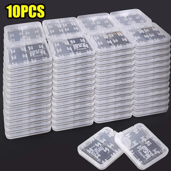 10/5/3/1pcs כרטיס זיכרון שקוף מקרה עבור כרטיס זיכרון Sd תיבת מגן מקרה אחסון תיבות פלסטיק כרטיס SIM כרטיס dustproof