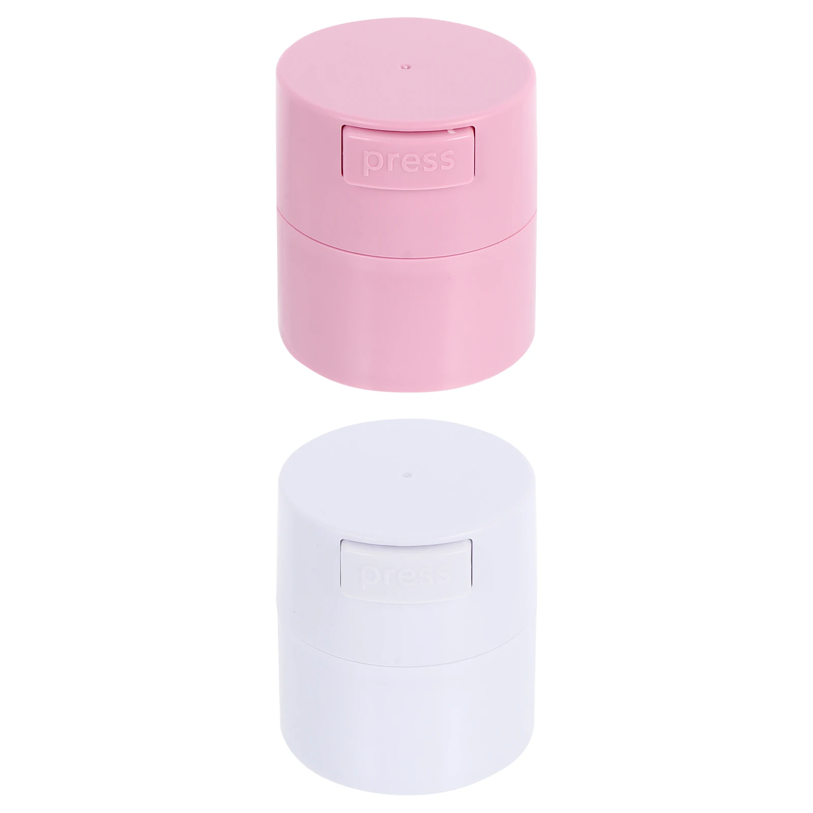 

2Pcs Eyelash Glue Storage Jar Plastic Press Sealed Eyelash Extension Container Large Capacity Portable Makeup Tools