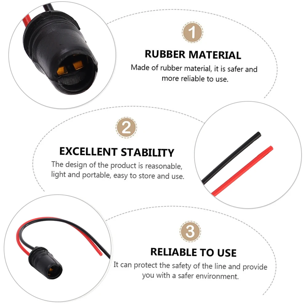 Патрон лампы T10, предварительно проводной, Plug-and-Play, мягкий резиновый светильник для автомобильного двигателя W5W 147, лампы, приборная панель, освещение номерного знака