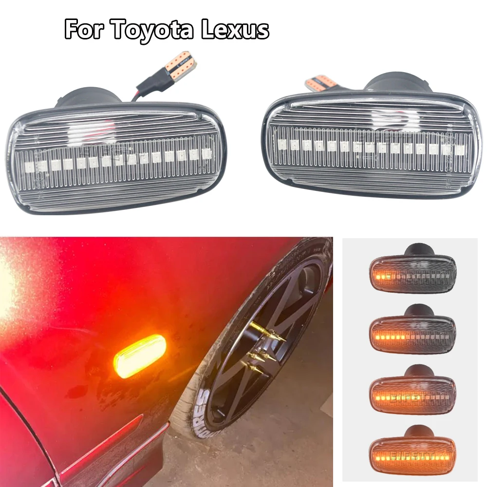 

Для Toyota Prius Kluger Wish Land Cruiser 200 Prado 120 RAV4 Altezza Lexus IS300 динамические светодиодные боковые габаритные огни указателя поворота