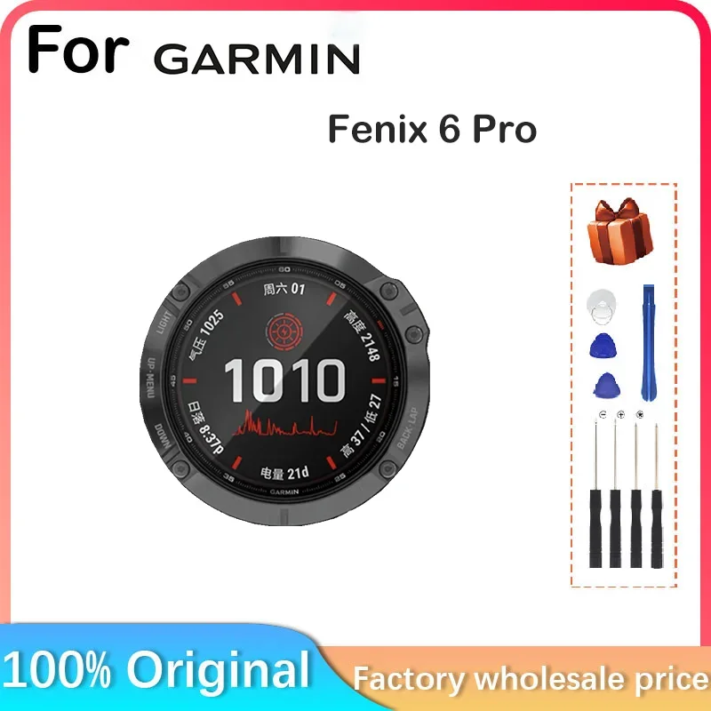 New Display Screen For GARMIN Fenix 6 Pro Fenix 6 Sapphire Silver/Carbon/Gray LCD Panel Sport Repair Parts Replacement