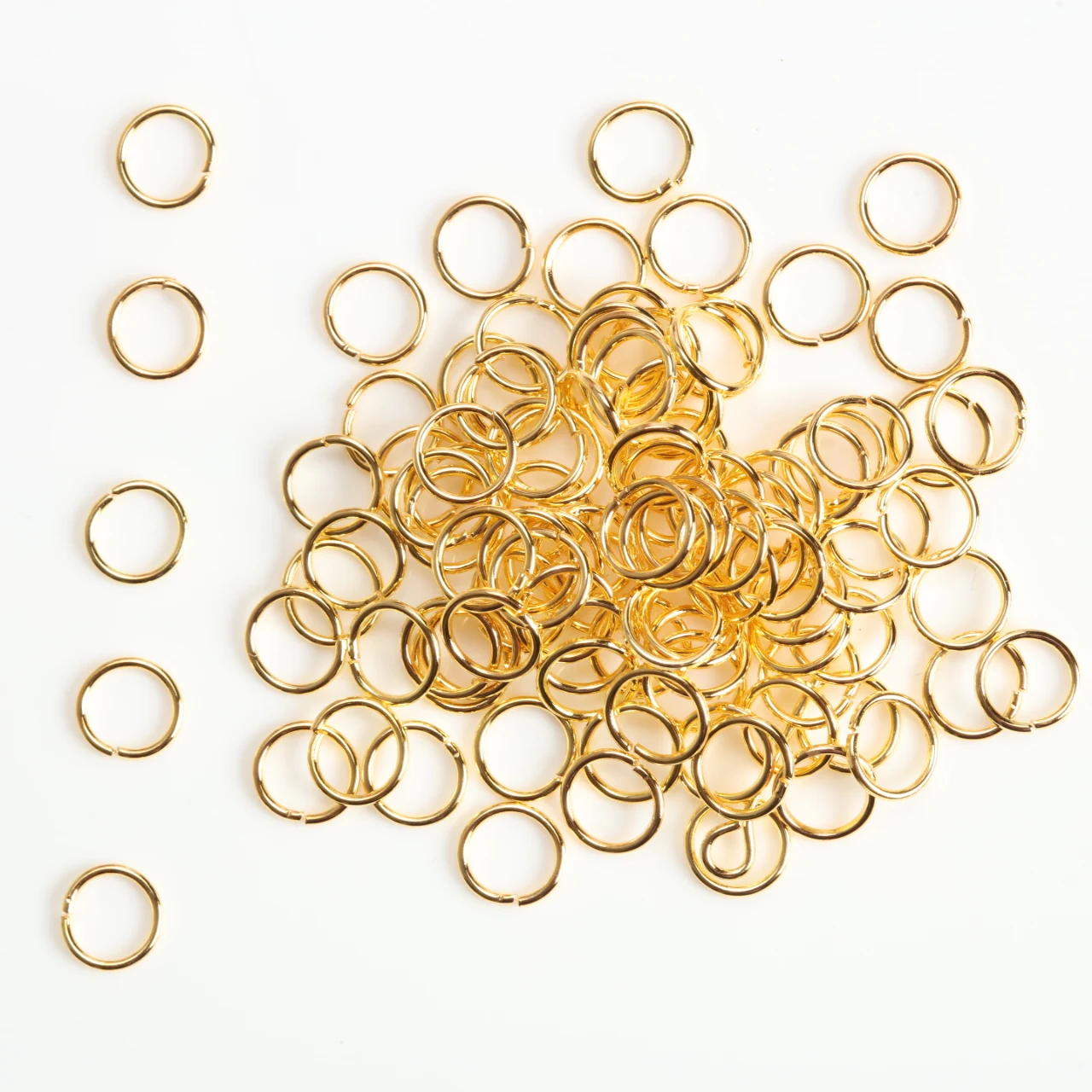 100-800pcs Silver Gold Color Plated Open Jump Rings Multi-Size Metal Split Rings Connectors for DIY Jewelry Making Findings