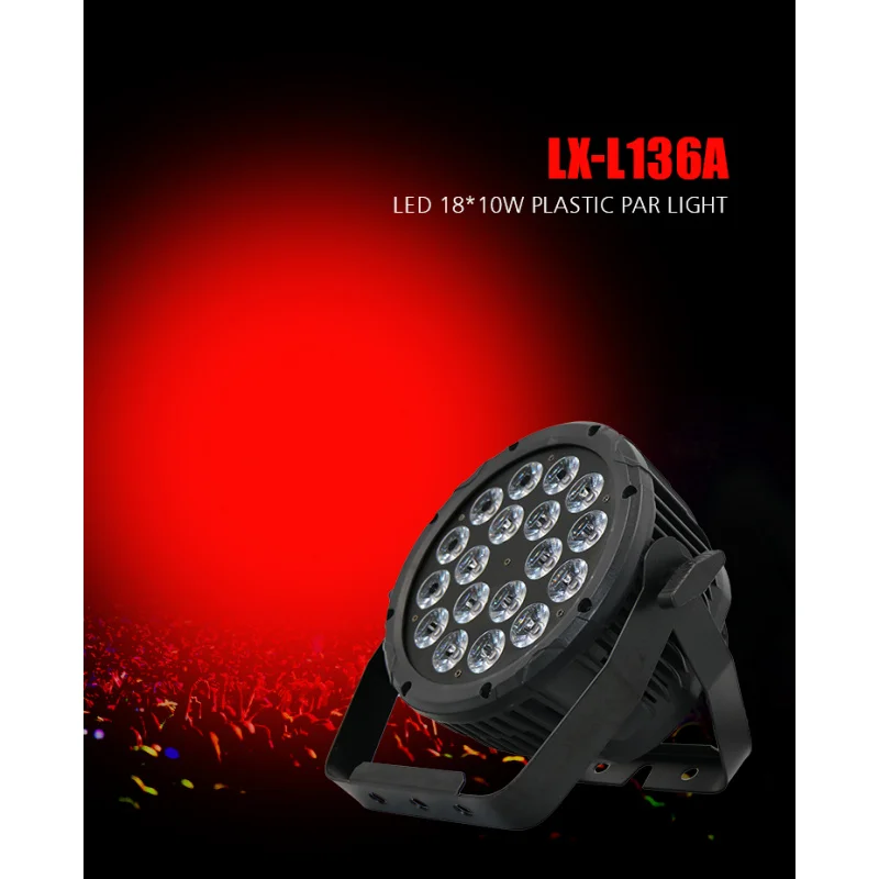 Luce par LED 18x10W IP65 Impermeabile RGBW 4IN1 DMX512 Illuminazione scenica con volo pronto