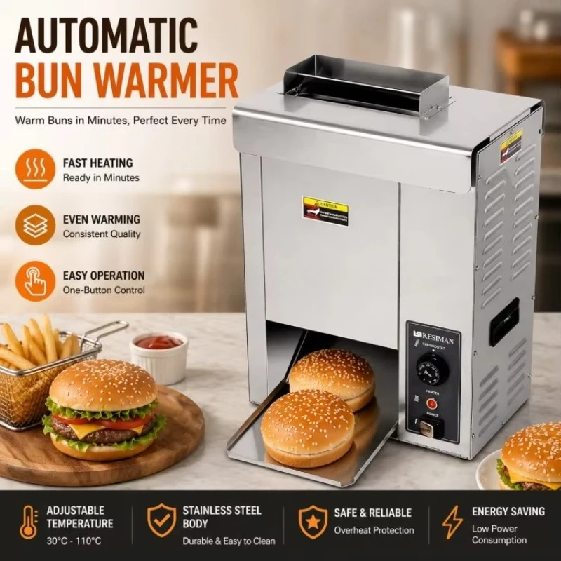 Vertical Automatic Continuous Burger Grill Machine for Commercial Fast Food Restaurants Roaster