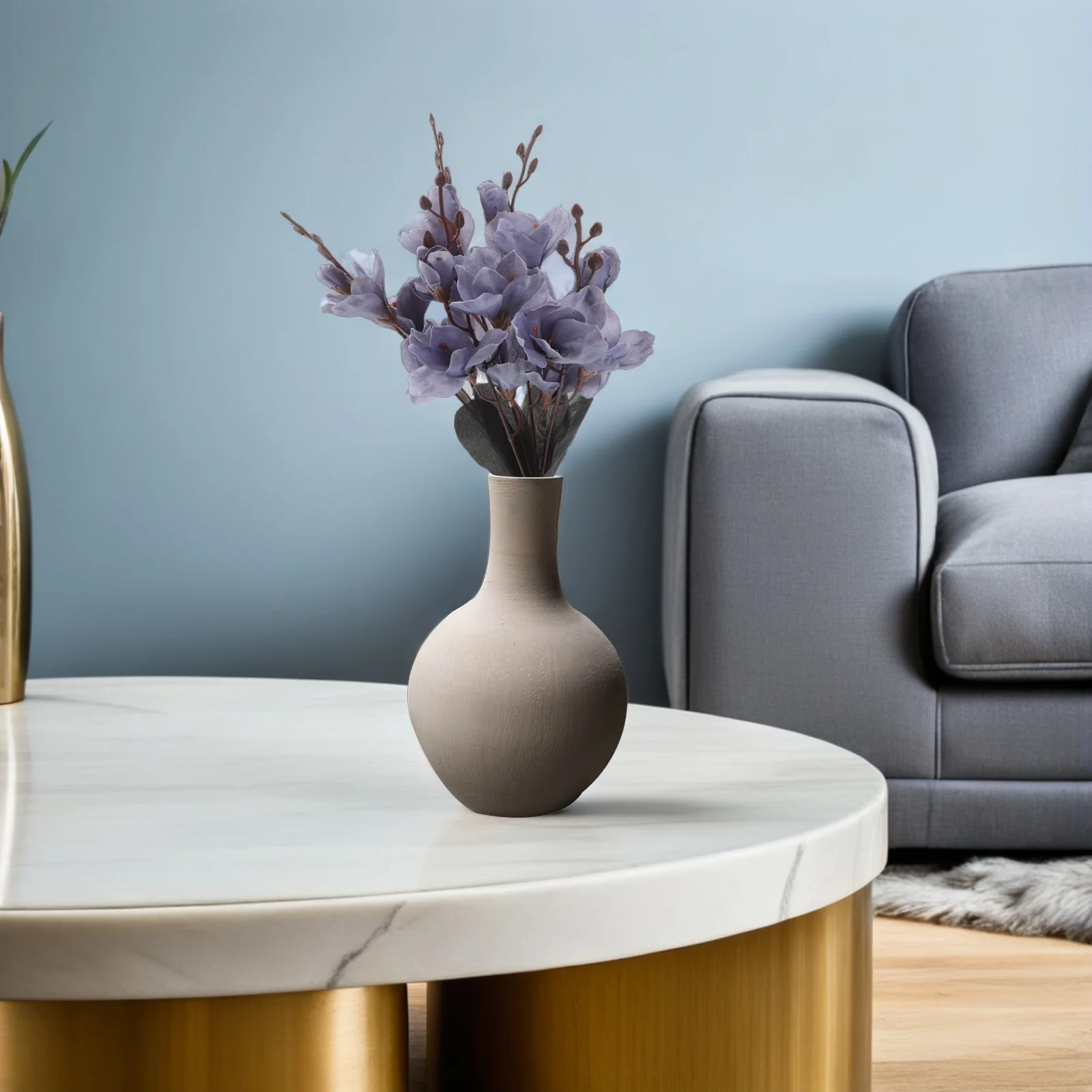 

3Pcs Artificial Faux Realistic 5 Branches 20 Heads Spring Home Decor Photography Props Table Centerpieces