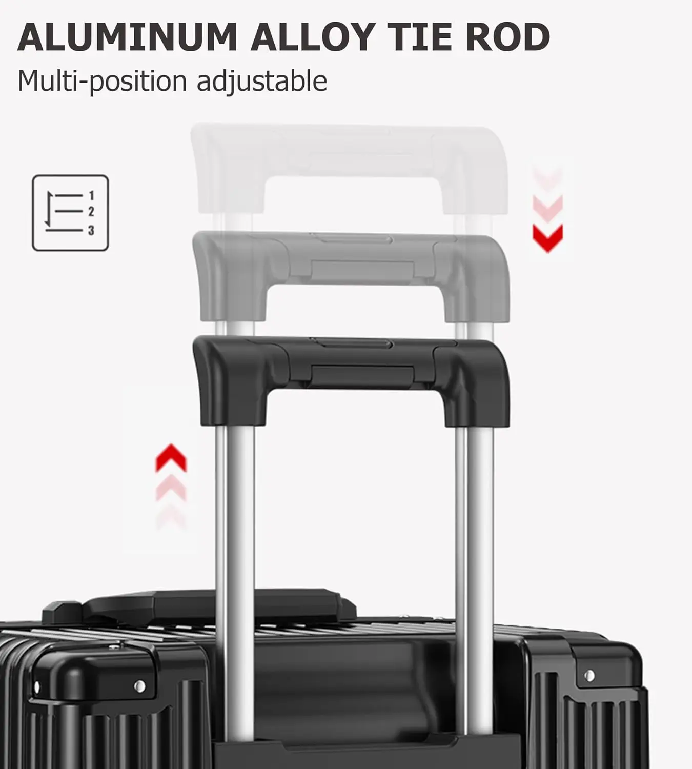 26in Aluminum Frame Hardside Spinner Luggage with Cup & Phone Holder