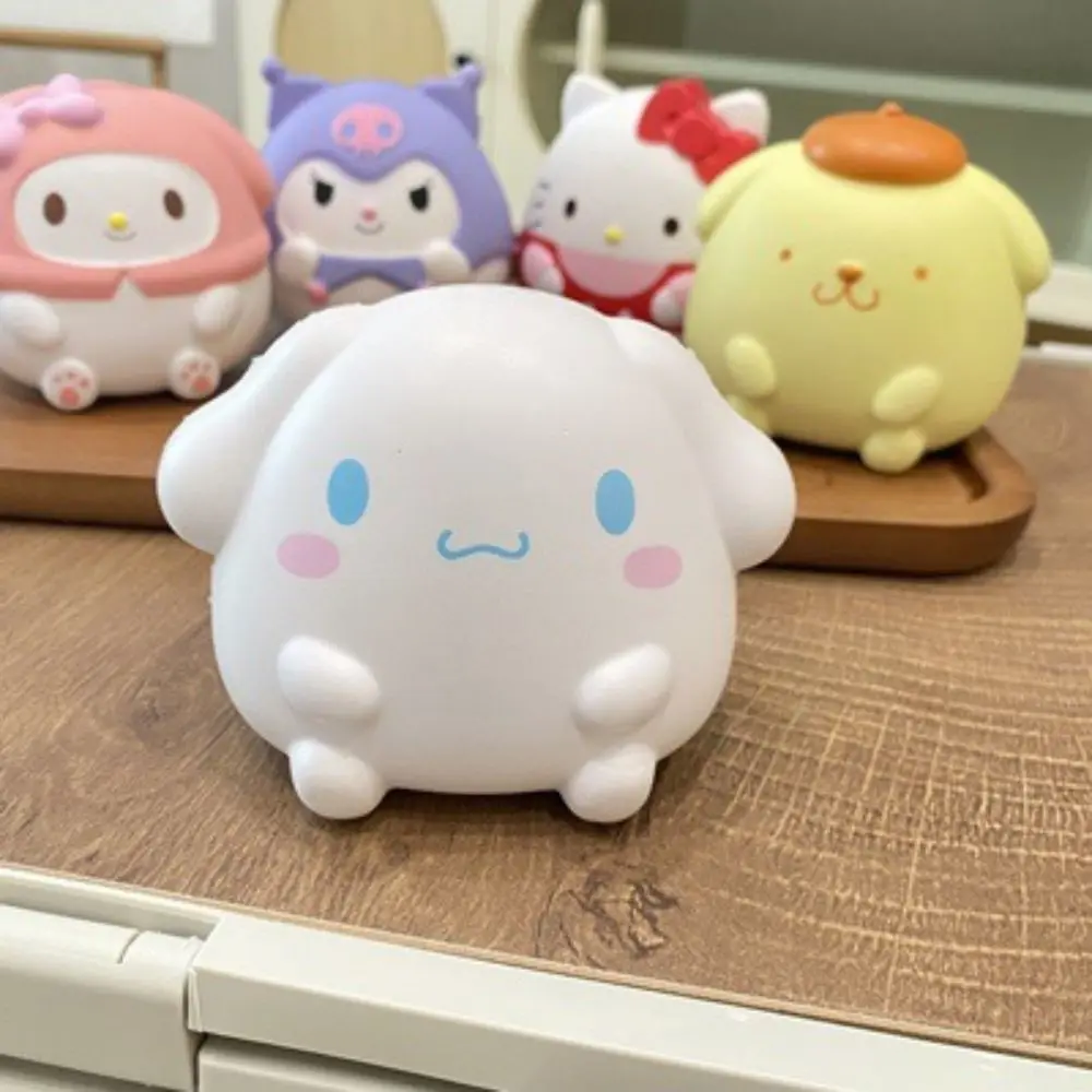 Sanrio Kuromi Cinnamoroll Stress Relief Kawaii Melody Decompression Squishy Anime Cartoon Children's Hand Pinch Toy Healing Gift