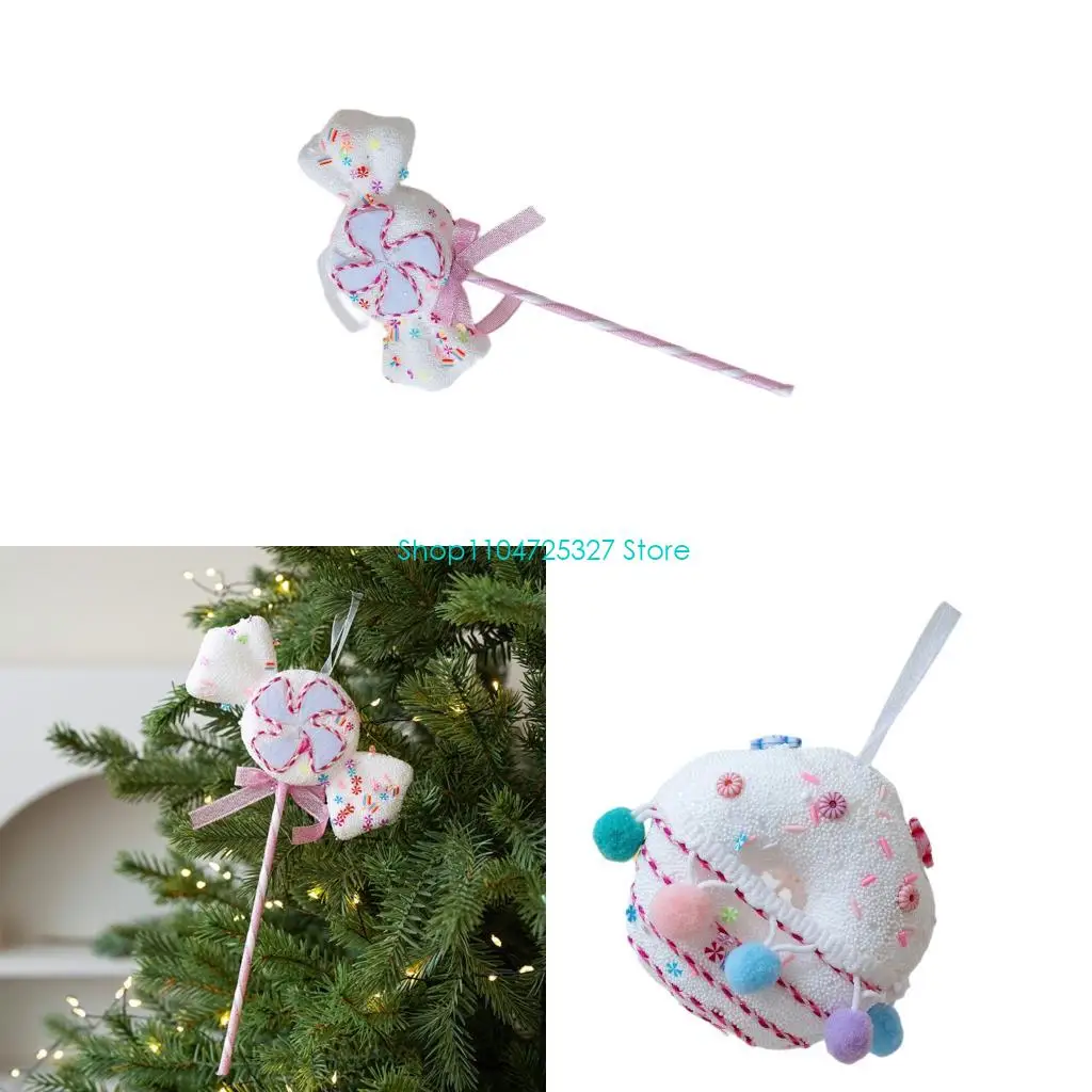 D8KF Multicolors Foams Candy Canes Hanging Ornaments Easy Installs Celebration Accessories