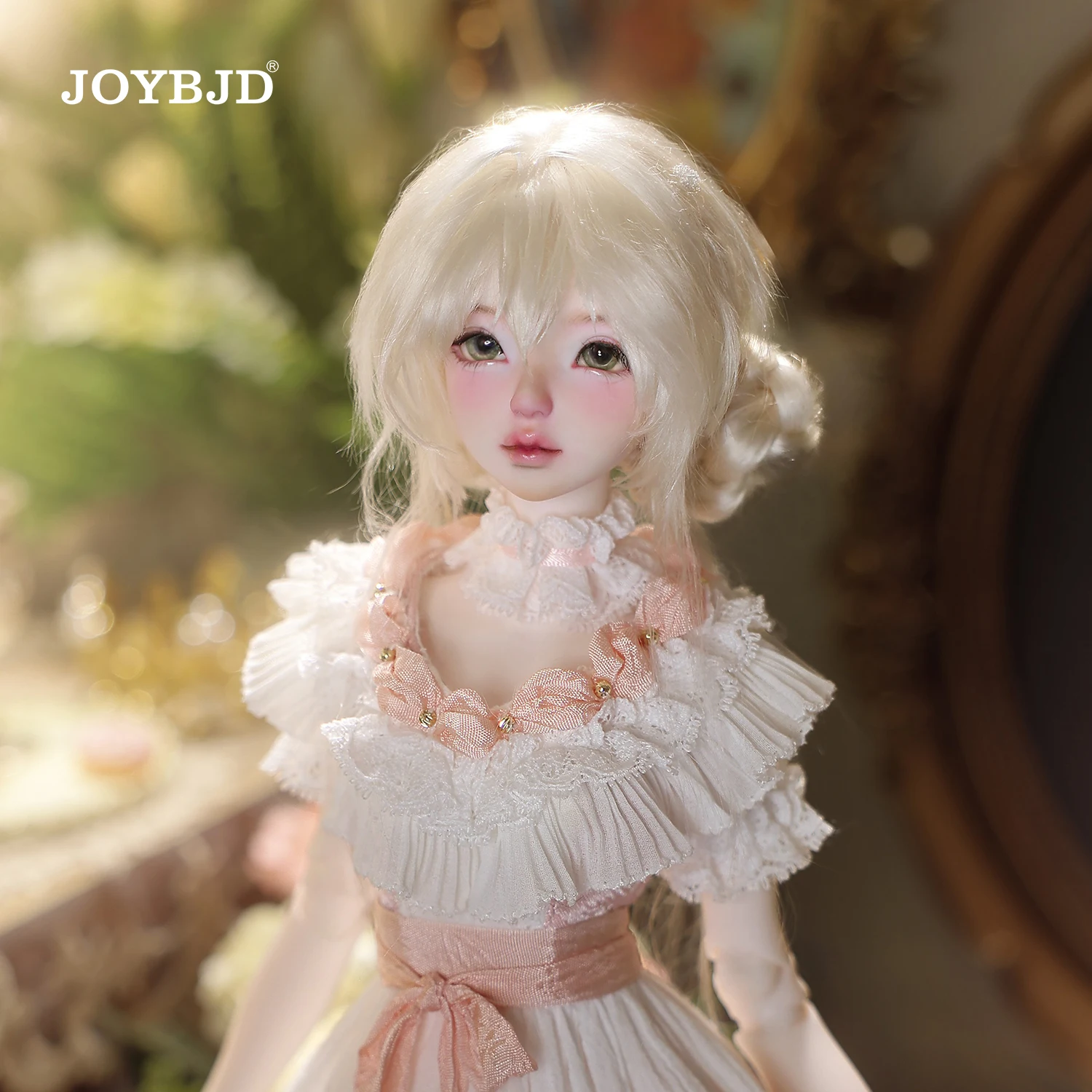

Joybjd Leila Bjd Doll 1/4 Fullset C Girl Spring Oil Painting Style Princess of The Manor Cherry Blossom Pink Dress Bjd Outfit