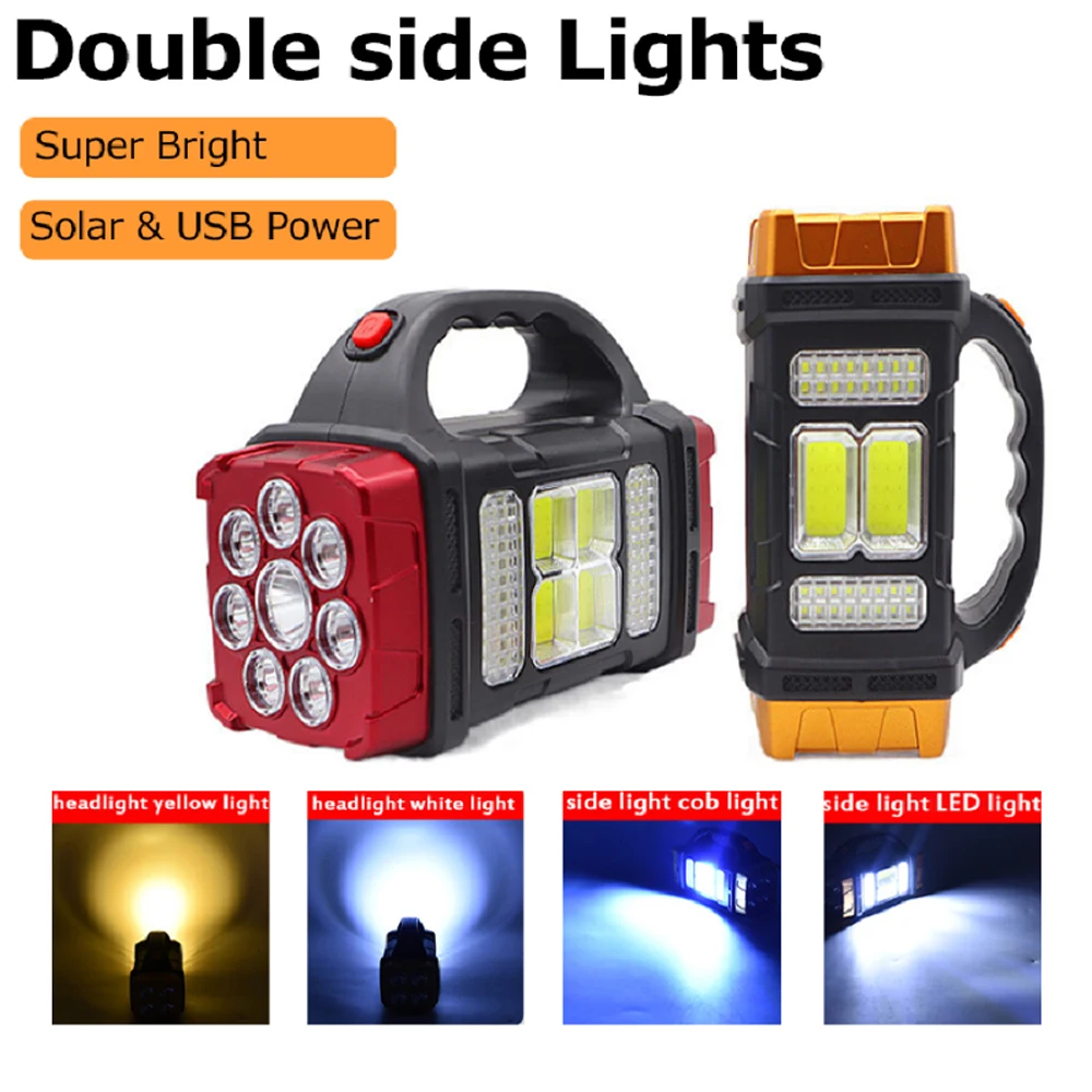 Flashlight Strong Light Charging Ultra Bright Outdoor Long Range LED Emergency Lighting Patrol Portable Searchlight Solar Energy