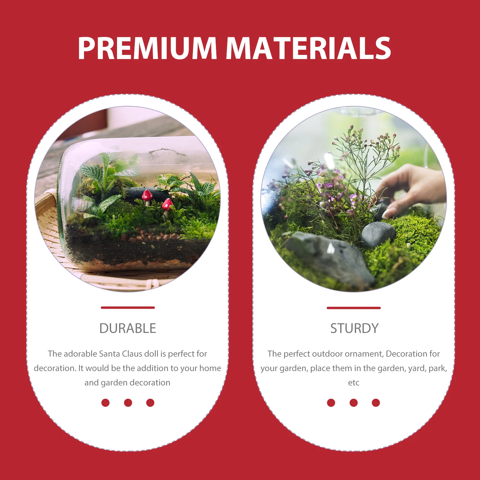 

Resin Santa Adornment Mini Xmas Resin Crafts Perfect Indoor Outdoor Layout Lively Atmosphere Party Accessory Gift