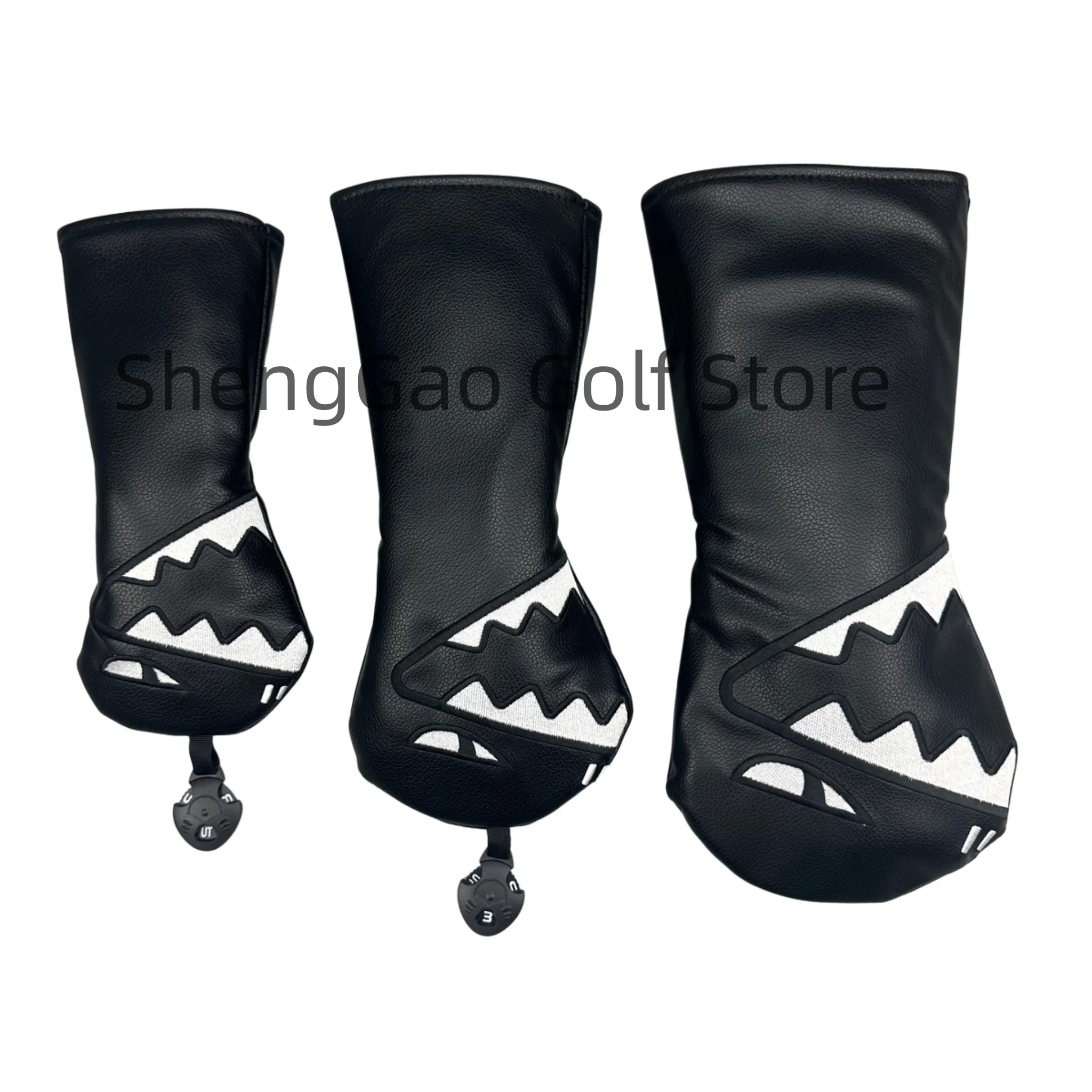 Golf shark teeth pattern Head cover Driver Head Covers Fairway Wood Head Covers Hybrid Head Covers Putter Cover