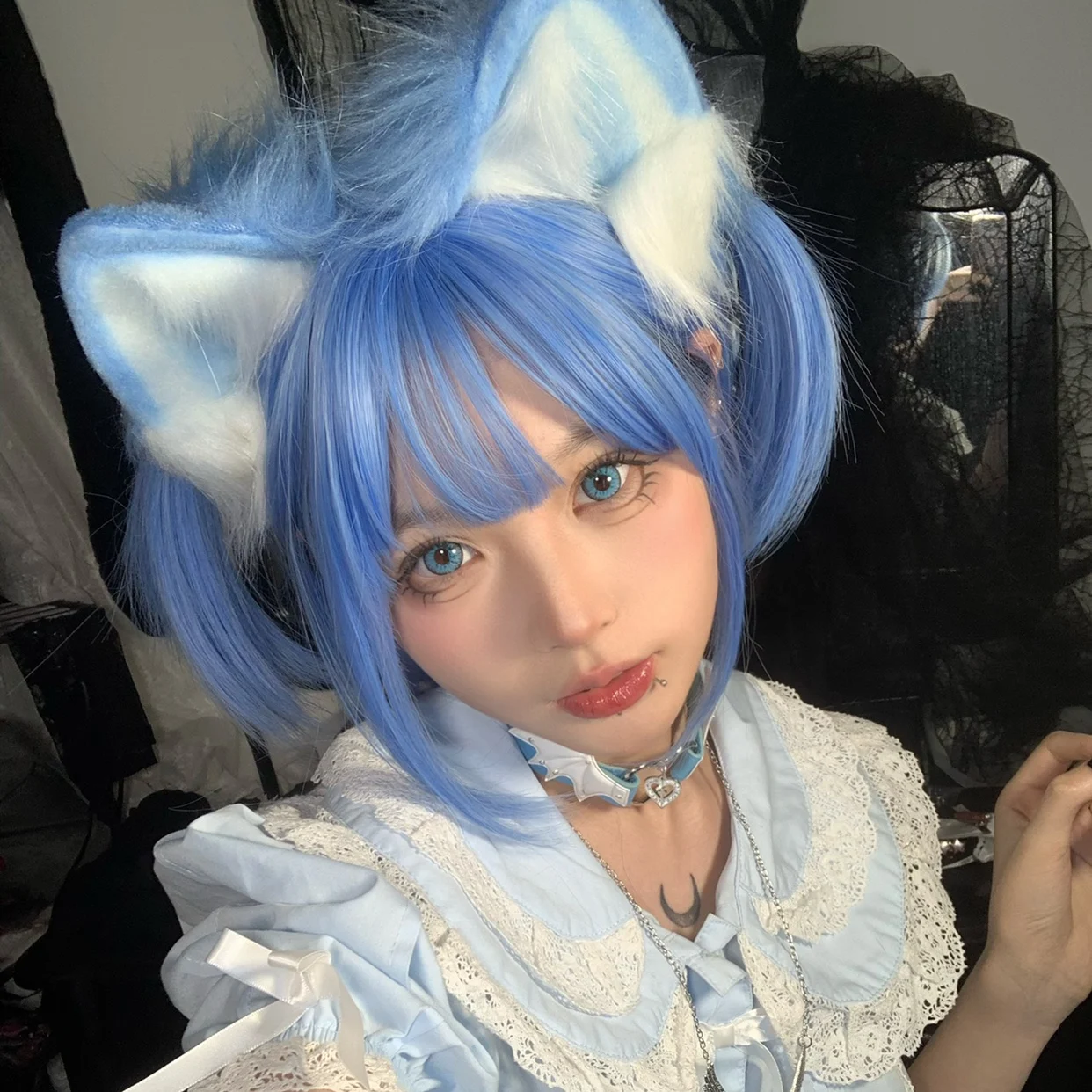 Faux Fur Wolf Ear Headwear Cute Cat Foxes Ears Headband Furry Hair Accessories Girls Women Headwears