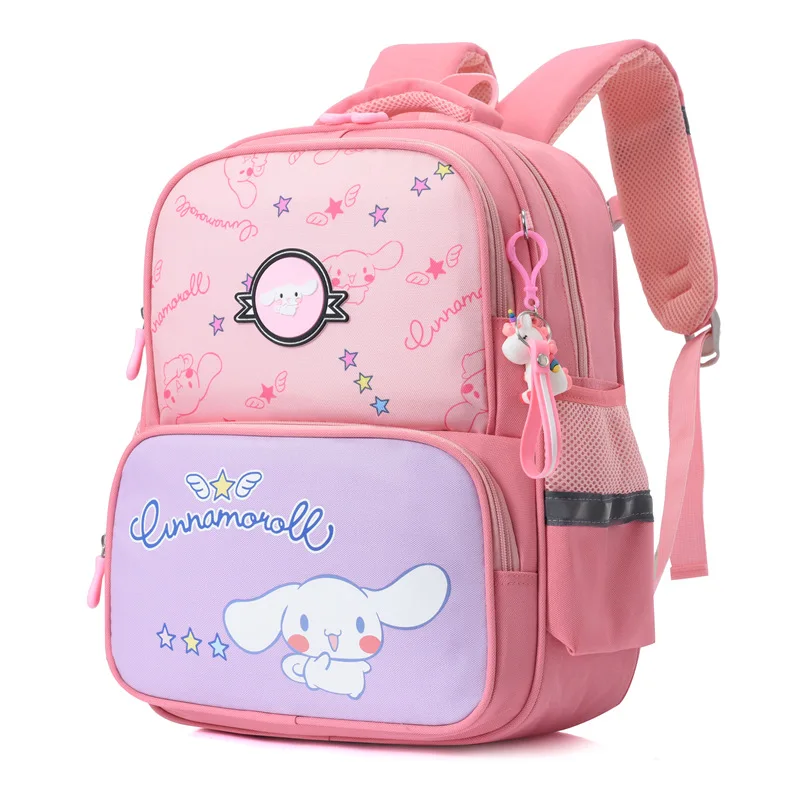 

Sanrio Melody's new pink cartoon student schoolbag for girls, cute Kulomie printed ridge protection waterproof backpack.