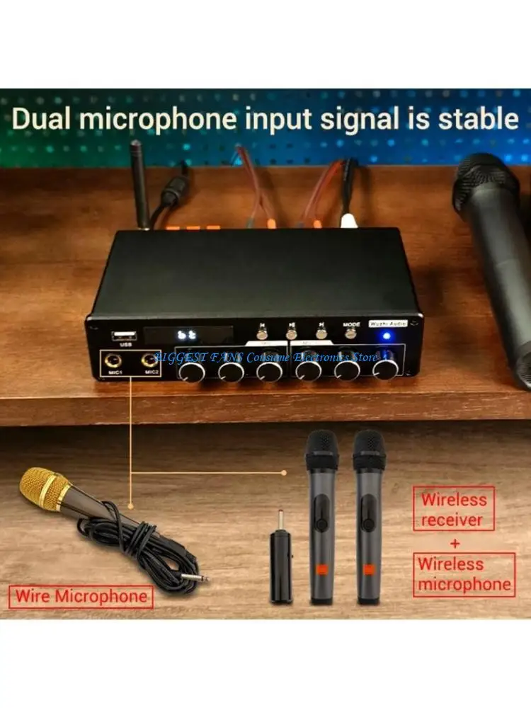 2.0/5.0/5.1 Channel Bluetooth-compatible Sound Power Amplifier 200W Amplifier