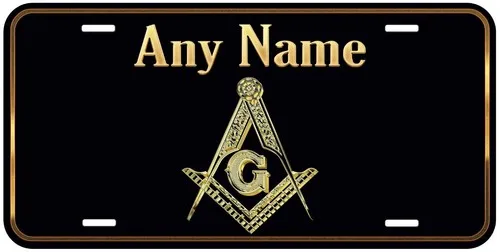 Masonic Mason Any Name Personalized Novelty Car License Plate Aluminum