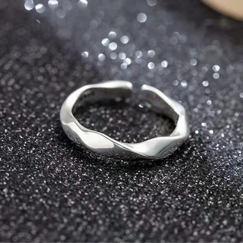 Fashion Simplicity Mobius Ring Opening Adjustable Finger Ring For Men Women Couple Rings Engagement Jewelry Accessories Gift