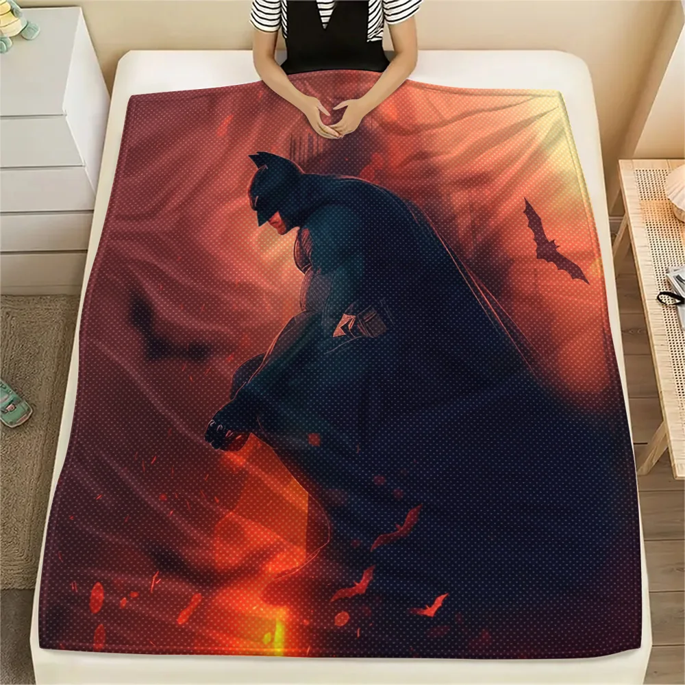 Batman-Zeichnungs-Flanelldecke, weiche, warme Decke für die Inneneinrichtung, ideales Geschenk für Fans, gemütlich für Sofa und Bett