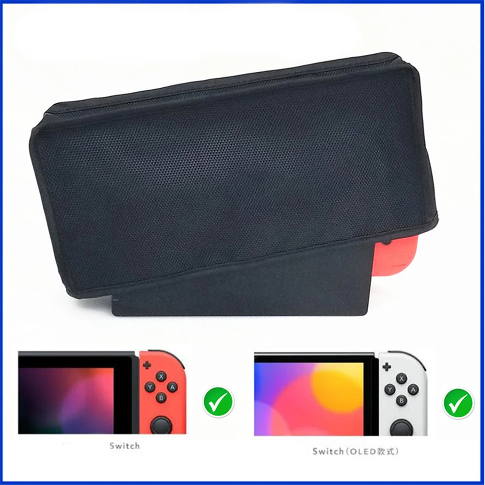 

New NS Switch Dust Cover Dustproof Case Mesh Stopper Anti-Scratch Sleeve Compatible Switch & OLED Charging Dock