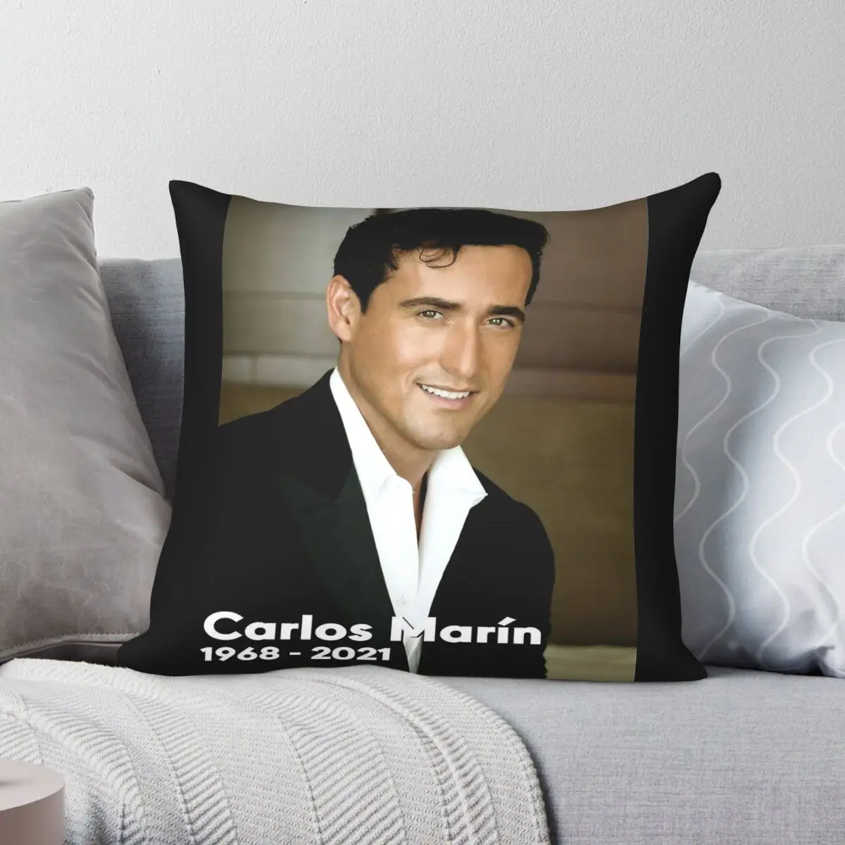 Il Divo Remember Carlos Marin Square Pillowcase Polyester Linen Velvet Printed Zip Decor Throw Pillow Case Sofa Cushion Cover