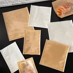 10 Pcs Disposable Sealed Bread Bag Baking Food Packaging Bag Oil Proof Paper Toast Bag Sandwich Donut Biscuit BagV