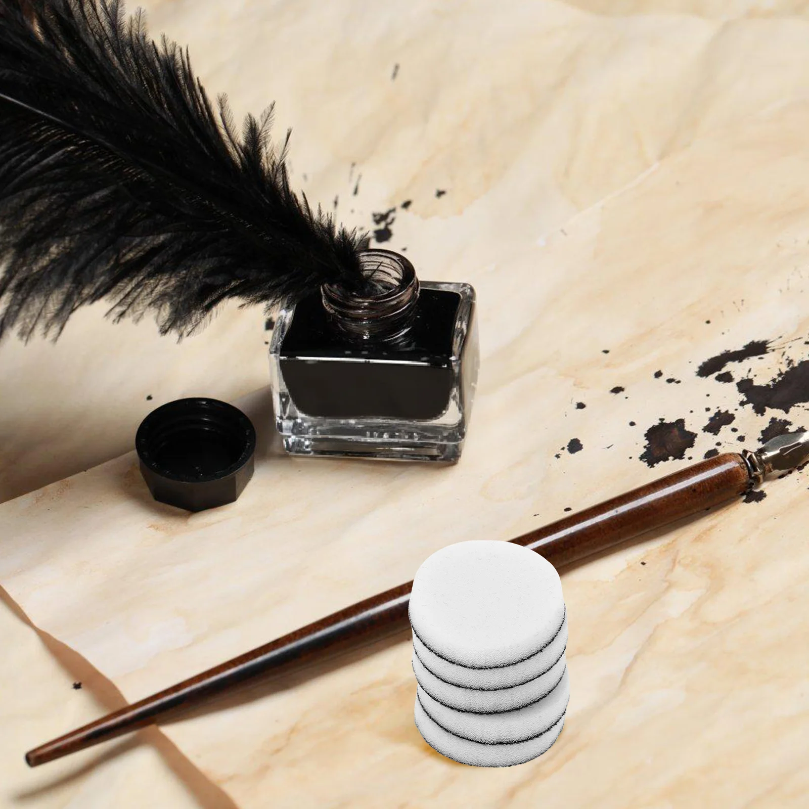 

10 Pcs Mini Foam Pad Daubers Ink Blending Tool Stamp Sponge Brushes Refillable Round Craft Supplies Distress Ink Pads Art Tools