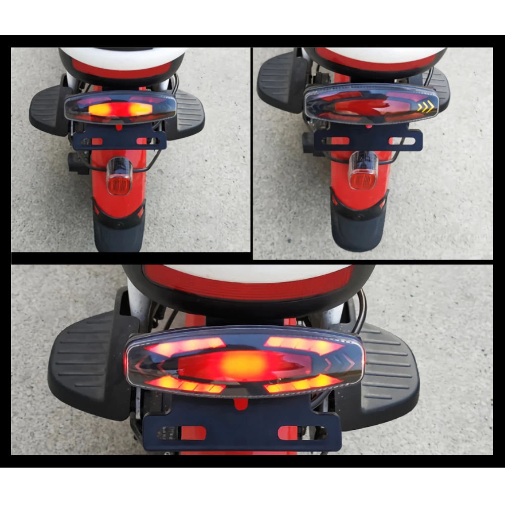 1Pc E Bike Taillight With Turn Signal Flashing 36V 48V Ebike Rear Light Position Brake Lamp