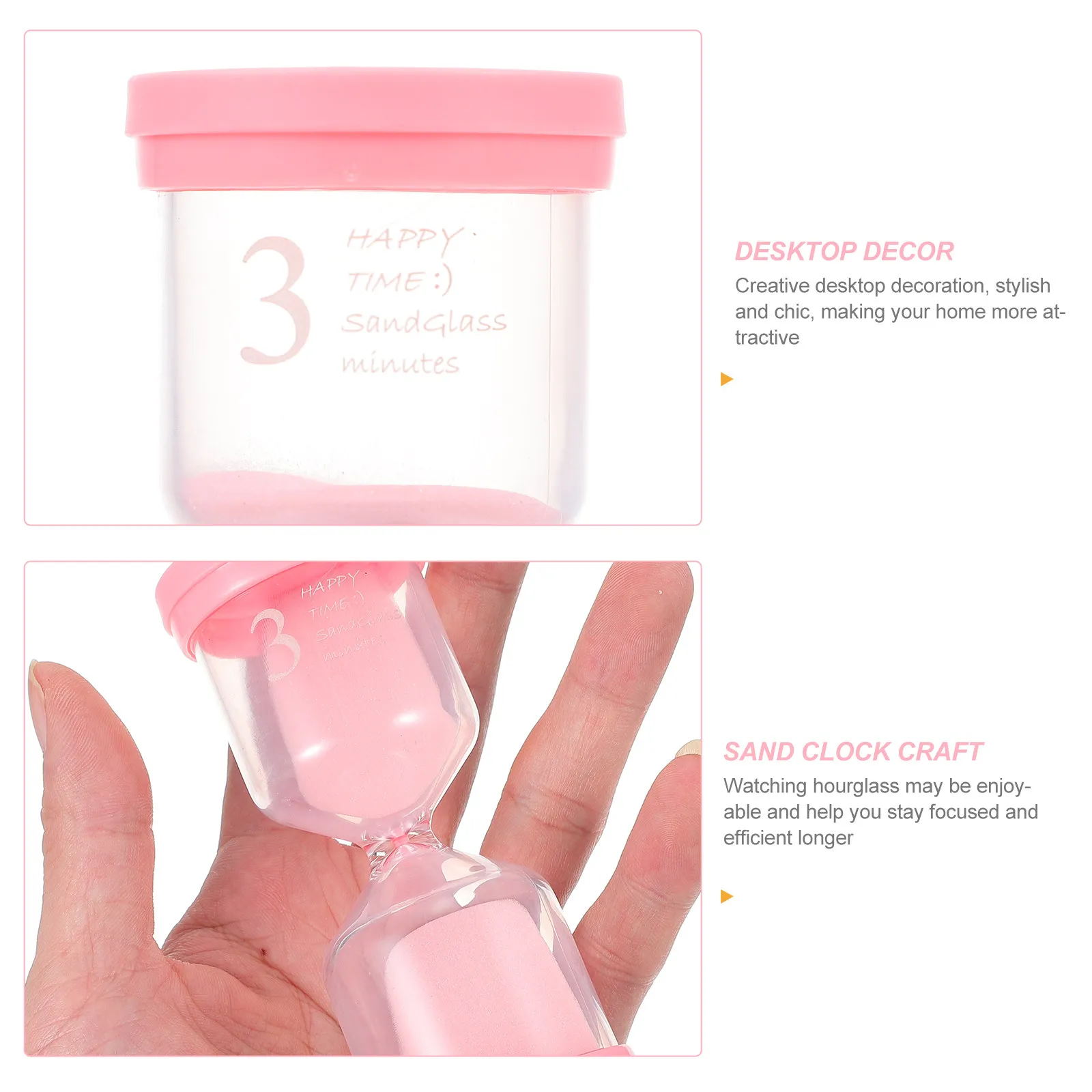 Creative Decorative Sand Clock Children Toothbrushing Timer Plastic Hourglass Desktop Ornament Functional Timing Tool Gift