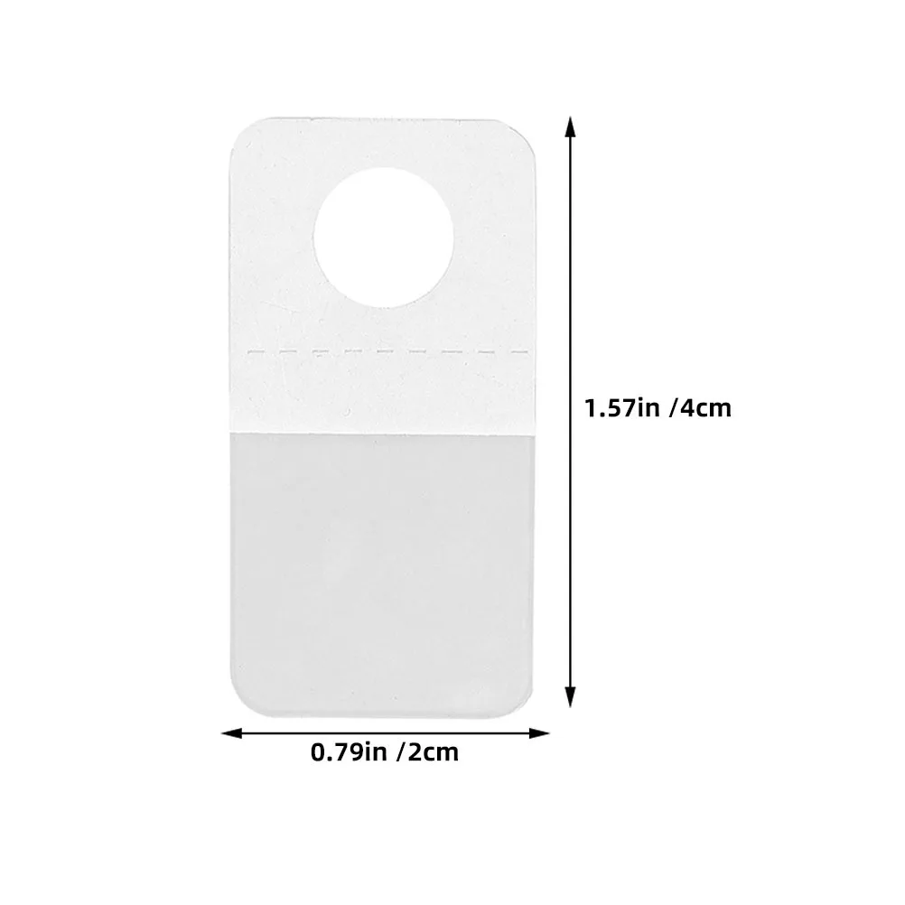 100 قطعة من علامات التبويب المعلقة اللاصقة الشفافة، ملصقات خطافية ذاتية اللصق لعرض المتجر، عناصر صغيرة للأعمال التجارية، المكتب والمنزل #5