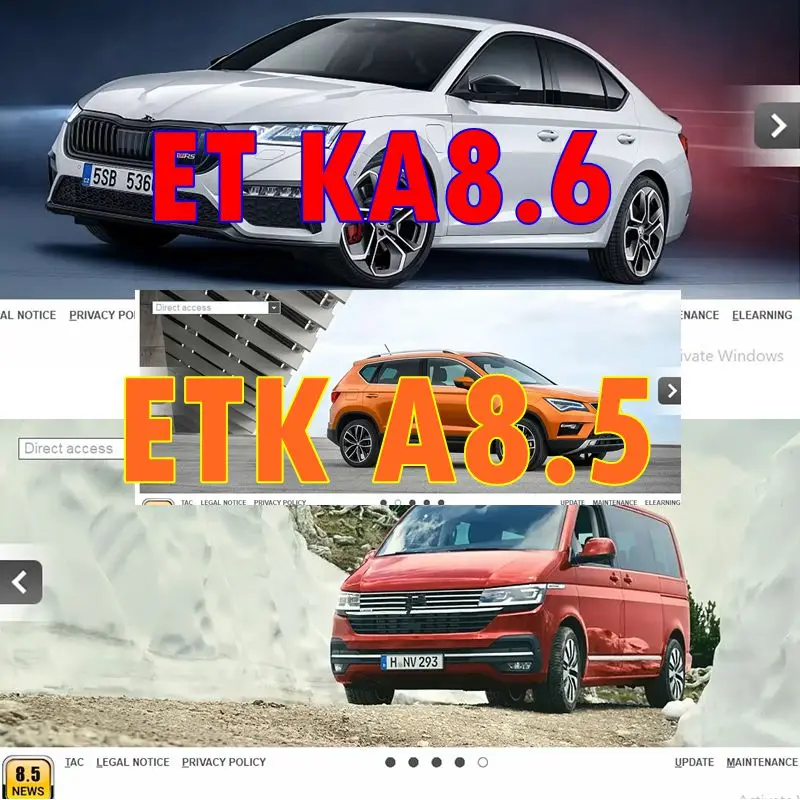 2025 Newest Etk.a 8.6 for A-udi for V-W Auto Repair Software Group Vehicles Electronic Parts Catalog ETK A 8.5 Multi-Languages