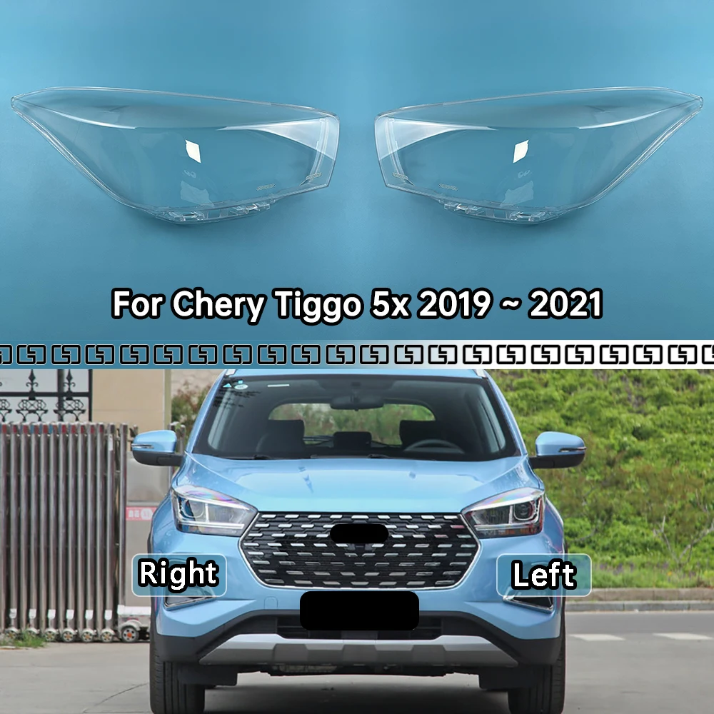 

For Chery Tiggo 5x 2019 2020 2021 Car Accessories Headlight Cover Transparent Lampshade Lamp Lens Headlamp Shell Plexiglass