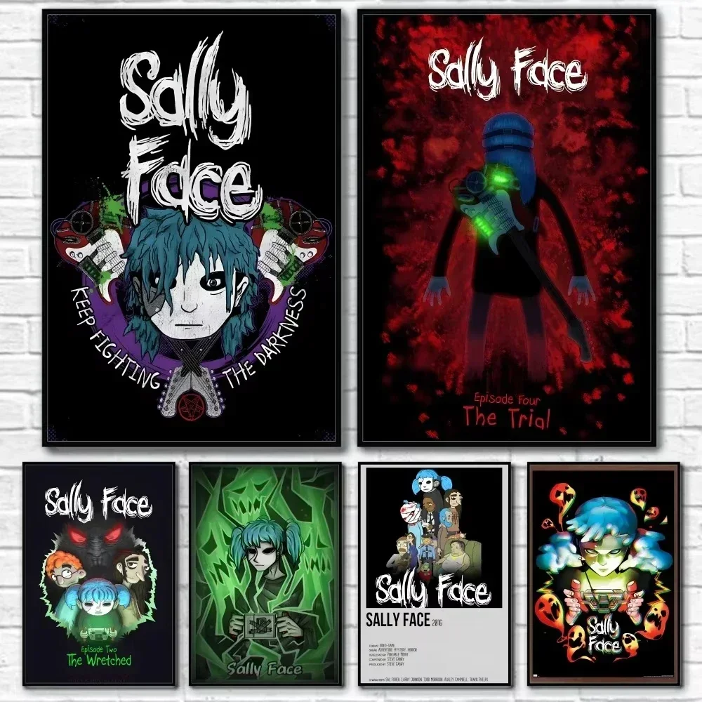

Игра S-Sally Face Horror крутой постер настенная художественная печать дома гостиная спальня бар эстетический декор