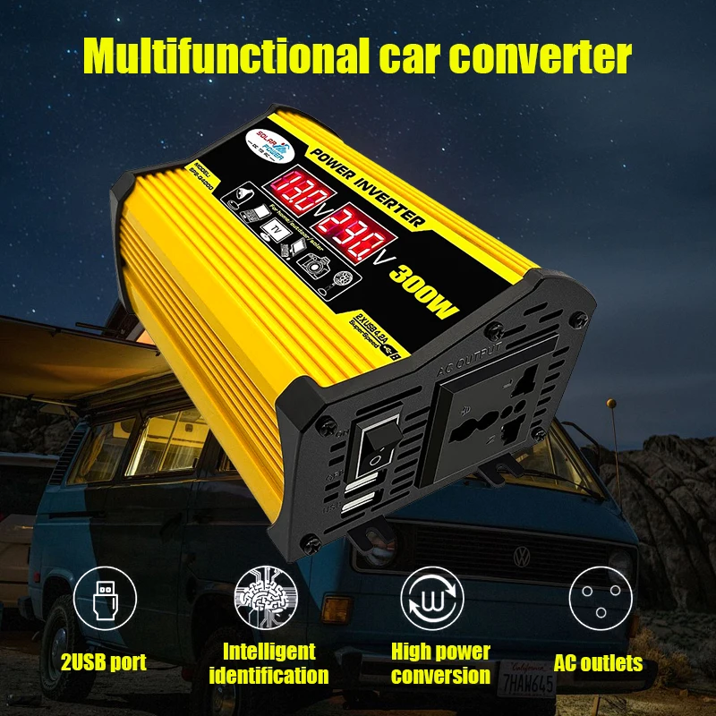 

4000W 6000W Car Power Inverter Converter DC 12V To AC 110V/220V Transformer Dual USB Universal Socket Charge Modified Sine Wave