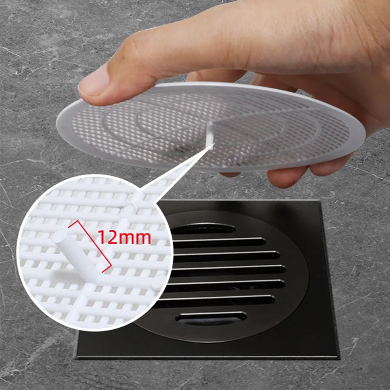 Household Cuttable Sink Filter Hair Catcher Stopper Bathroom Floor Drain Cover Anti-clogging Strainer Shower Drain Accessories