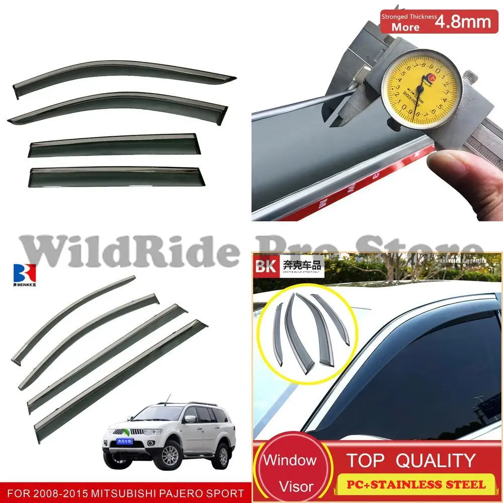 

1 set window visor sun shade for Mitsubishi Pajero Montero Sport 2008 2015 rain guard door deflector