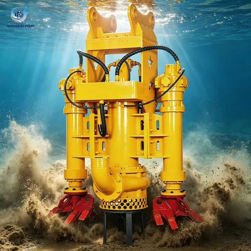 Submersible Hydraulic Mud Pump Heavy Duty Excavator Sand Pump for Dredging 2 Years Warranty