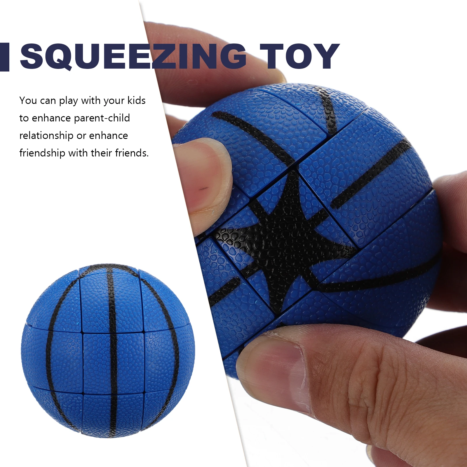 

Creative Basketball Puzzle Cube Toy Kids Educational Stress Relief Pocket Size Mini Brain Teaser Game