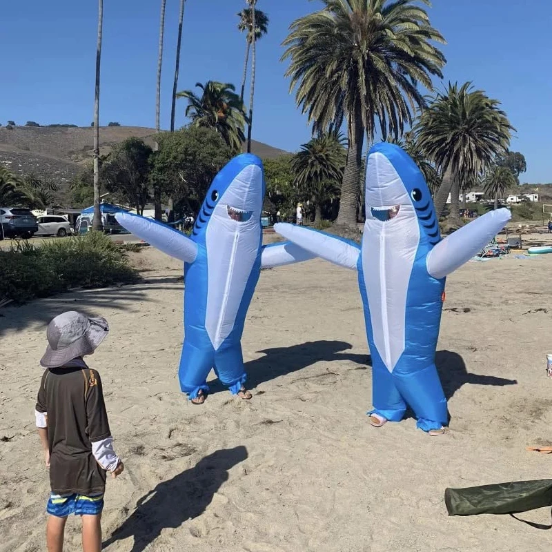 

Shark Cosplay Inflatable Costume Adult Shark Costume Set Halloween Carnival Ocean Themed Party Costume Props
