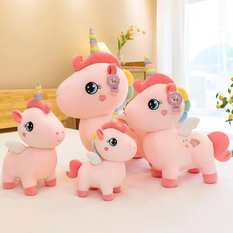 20/40/50cm Cute Unicorn Plush Toys Cartoon Pink Soft Stuffed Dolls For Kids Birthday Gift