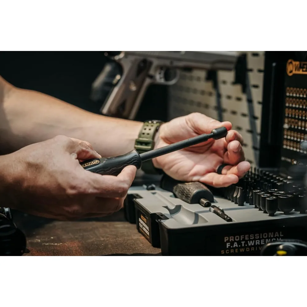 Conjunto completo de chave de fenda de 100 peças com construção de aço, incluindo tamanhos métricos e padrão, completo com estojo de armazenamento