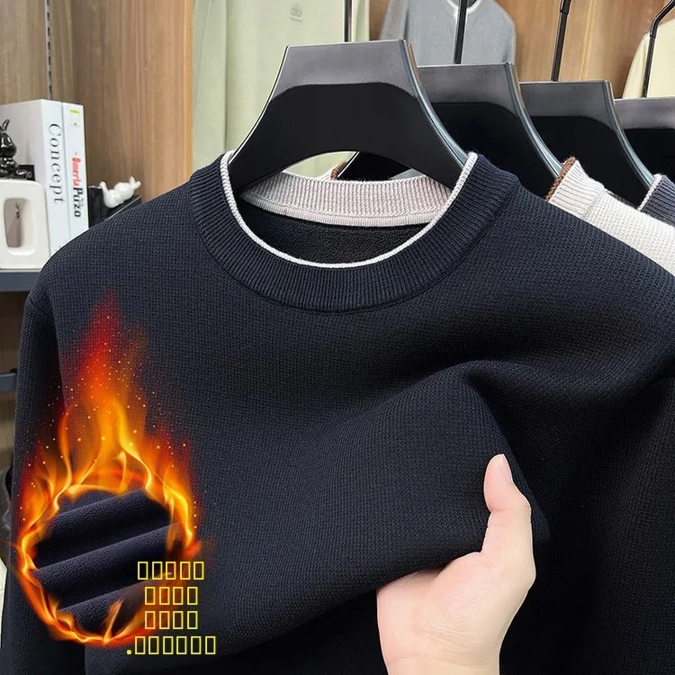 

Мужской шерстяной свитер в корейском стиле, теплый вязаный базовый свитер для мужчин среднего возраста, зимняя одежда для пап, модный стиль