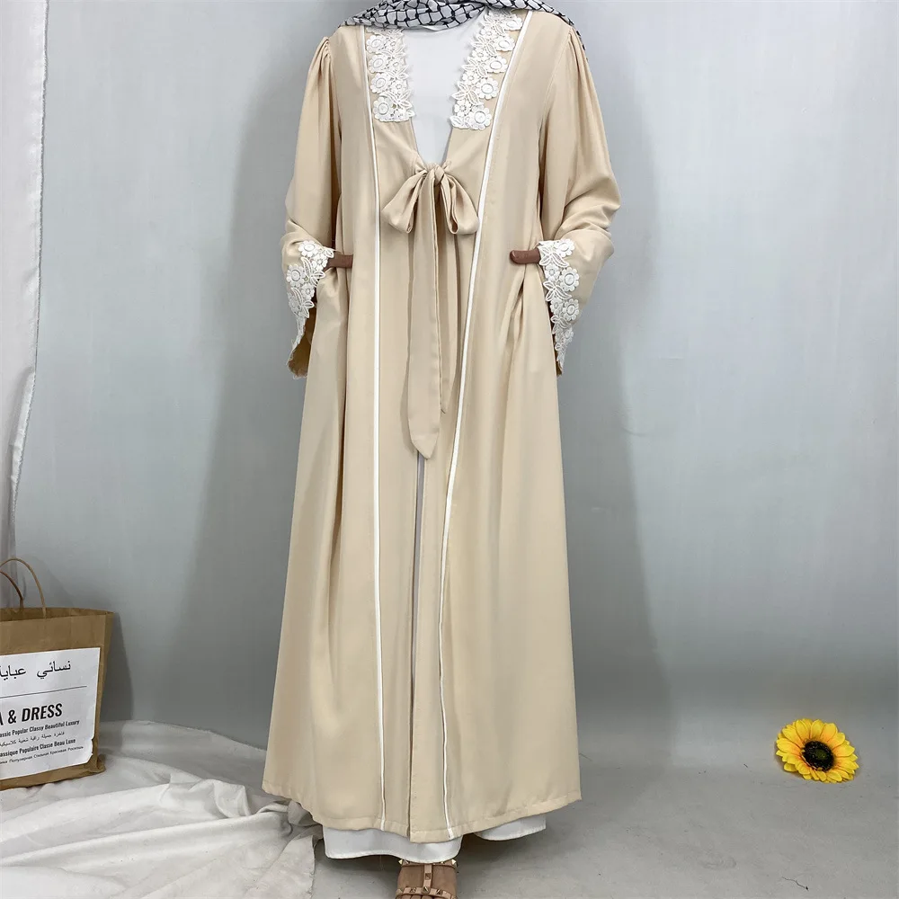 

Eid Women Abaya Muslim Cardigan Open Party Dress Long Sleeve Jalabiya Ramadan Long Dresses Vestidos Largos Kaftan Arab Long Robe