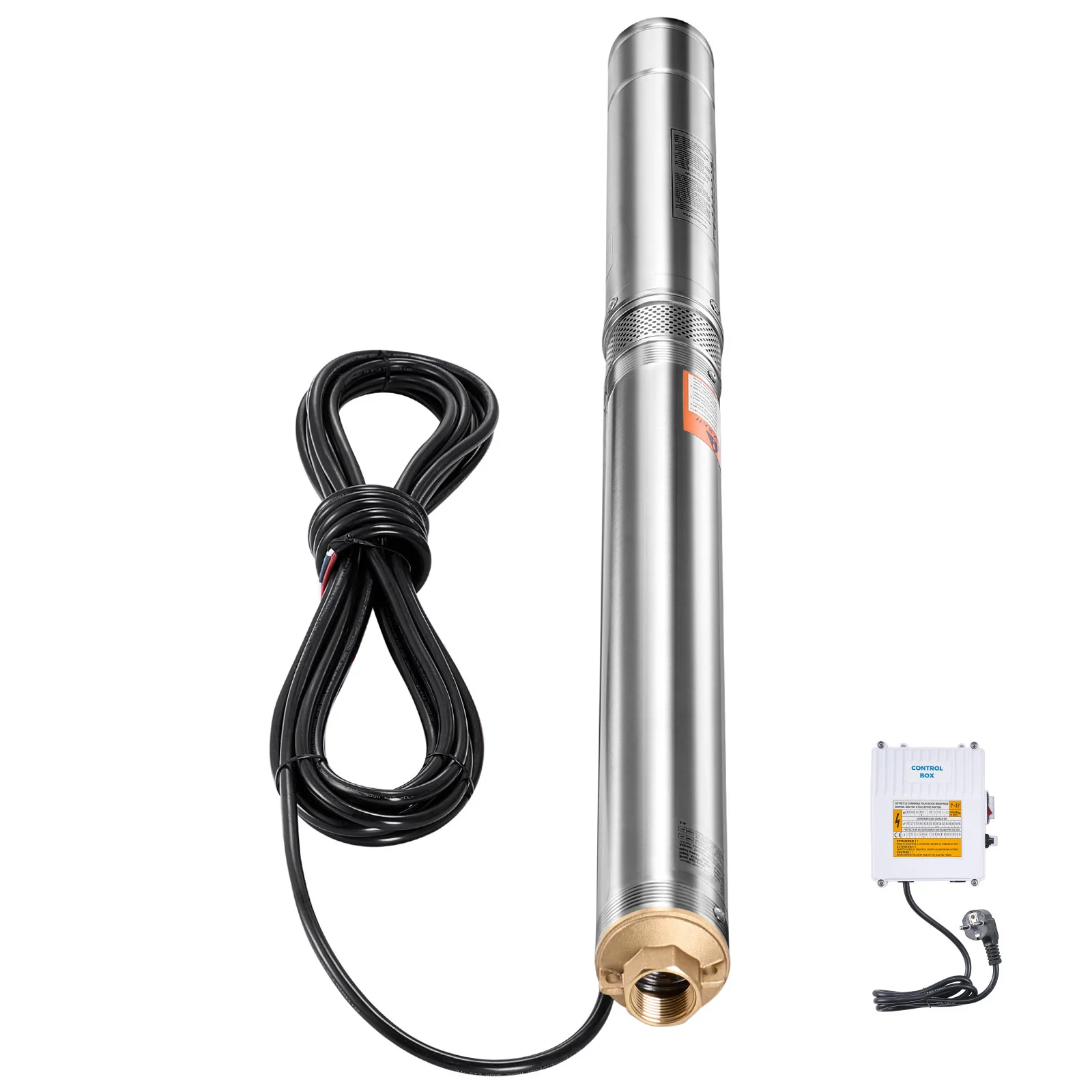 SucceBuy Pompe submersible pour puits profond 750 W/910 W/1100 W Puissance d'entrée 230 V avec cordon de 65,62 pieds Pompe en acier inoxydable pour utilisation d'irrigation