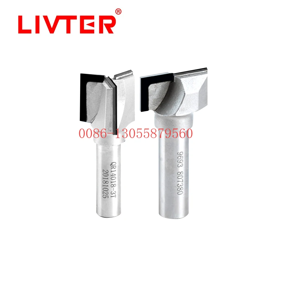 Livter PCD Bottom Cleaning Wood Diamond Straight Router Bit 3 and 4 Flutes CNC  Flat End Mill  Wood Milling Cutter Metric Size