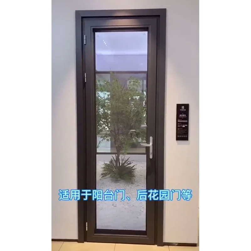 

Broken bridge aluminum casement system single entry door balcony outdoor ear garden door aluminum alloy