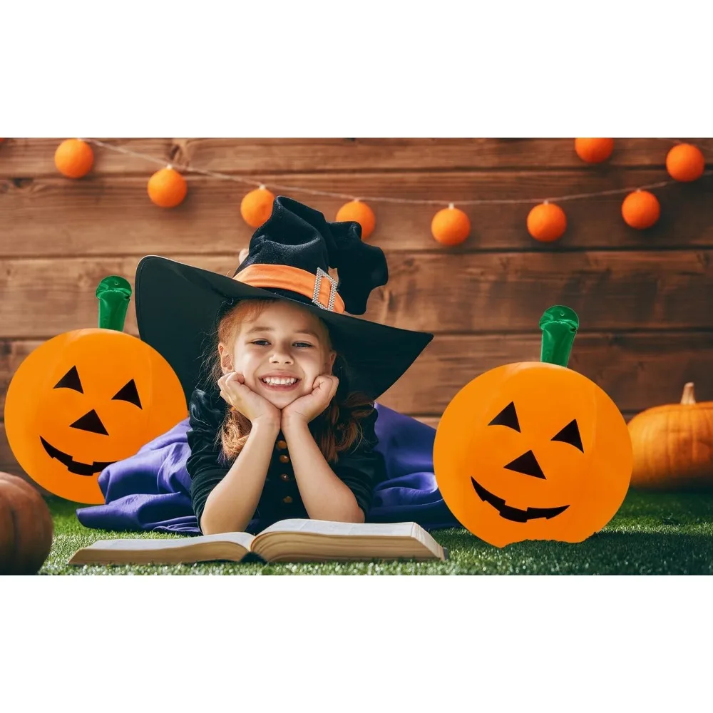 Halloween Pumpkin Inflatable Decorations, 16" Tall (6-Pack) Halloween Decor, Halloween Pumpkin Toy