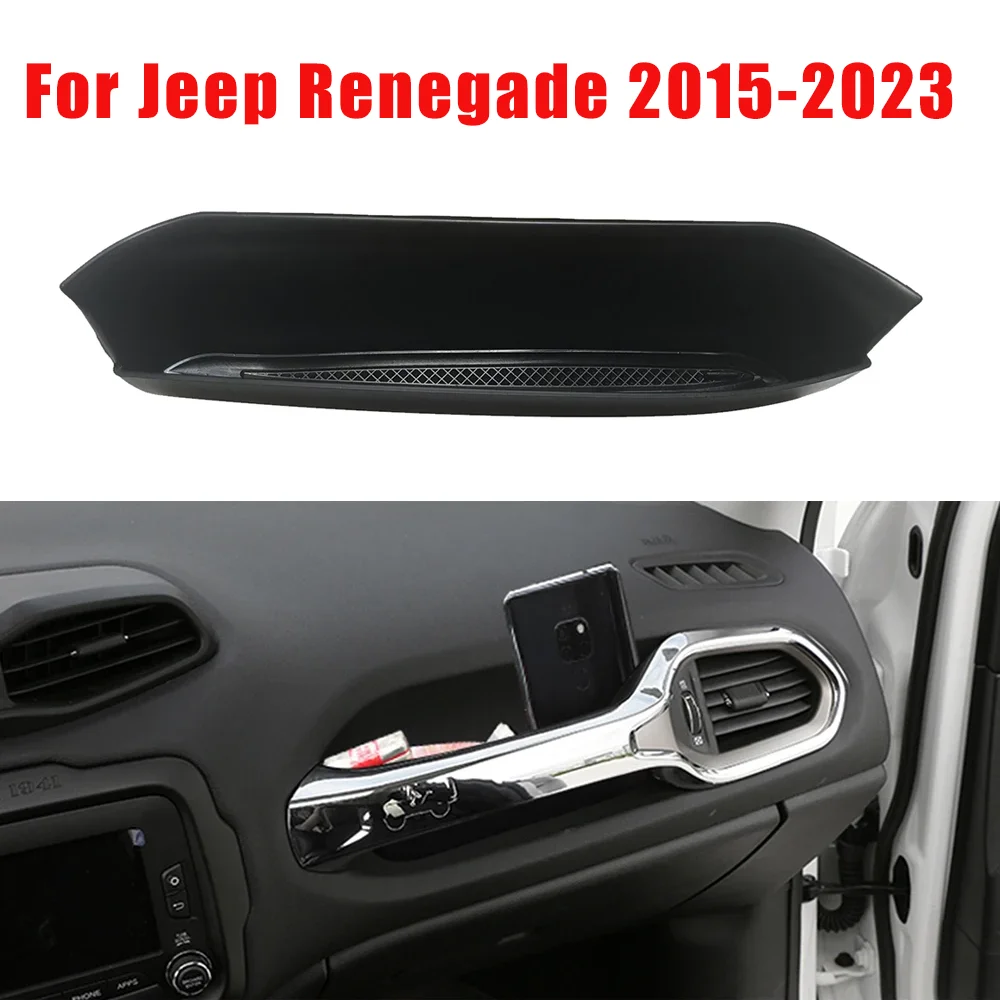 ABS سيارة مساعد الطيار انتزاع مقبض صندوق تخزين صينية المنظم ل Jeep Renegade 2015-2023 مسند الذراع تستيفها الملحقات الداخلية