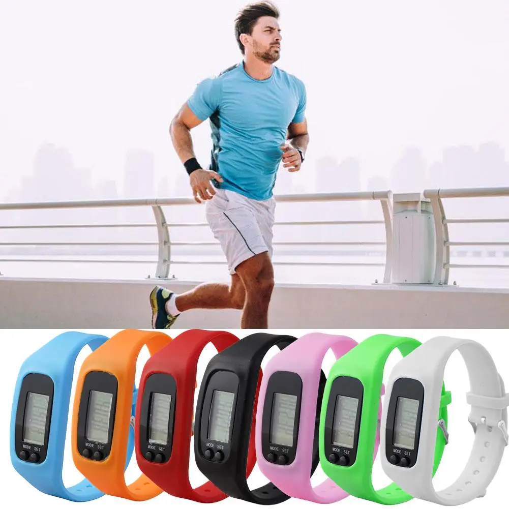 Silicone LED Step Counter Watch 4